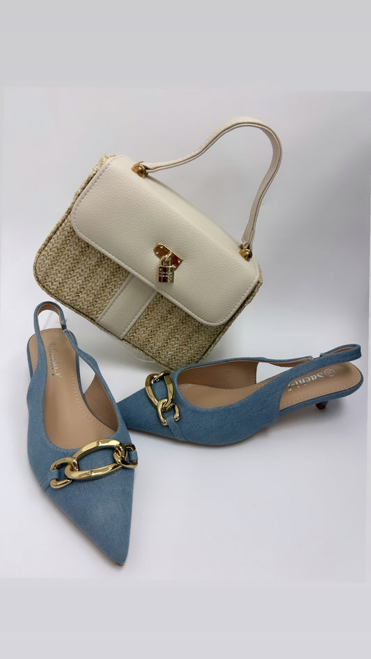 Slingback pointed-toe shoes